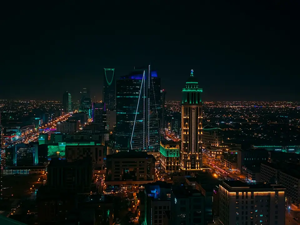 Riyadh skyline at night